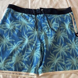 Hurley Blue Palm Print Men's Board Shorts